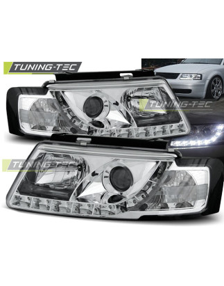 Fari Anteriori Luci Diurne Cromato per Volkswagen Passat B5 3B 11/1996-08/2000 (Cod. TT-LPVW73)