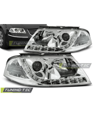 Fari Anteriori Luci Diurne Cromato per Volkswagen Passat 3BG 09/2000-03/2005 (Cod. TT-LPVW81)