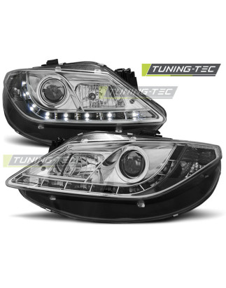Fari Anteriori Luci Diurne Cromato per Seat Ibiza 6J 06/2008-2012 (Cod. TT-LPSE17)