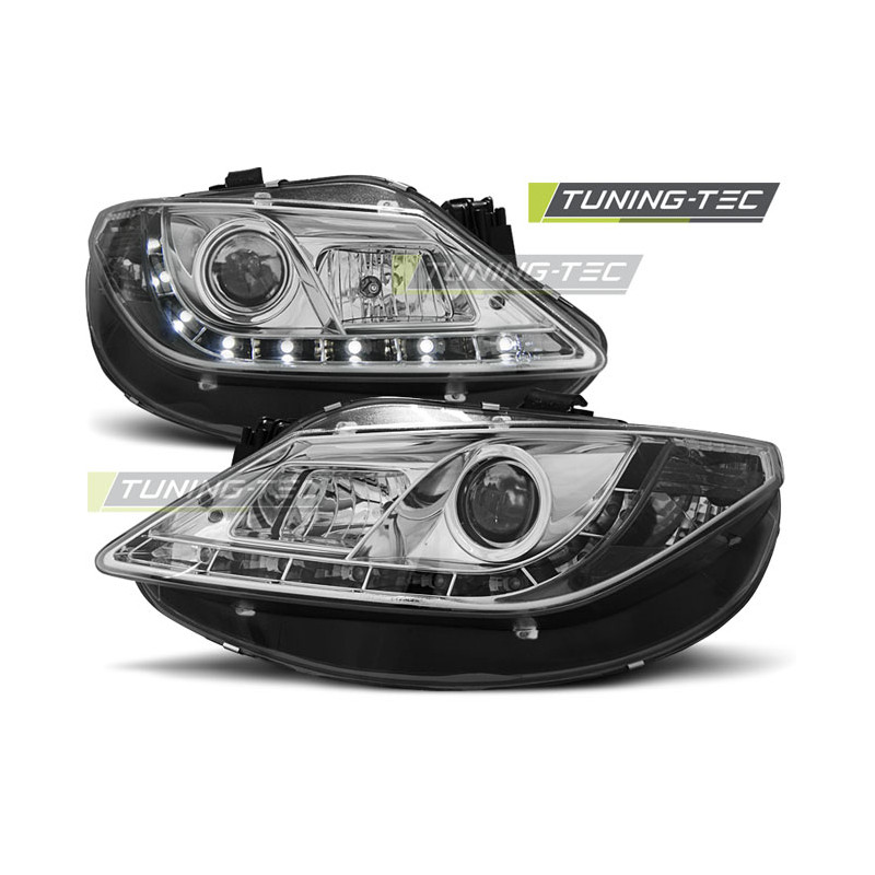 Fari Anteriori Luci Diurne Cromato per Seat Ibiza 6J 06/2008-2012 (Cod. TT-LPSE17)