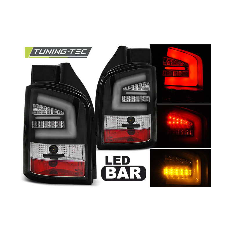 Fanali Posteriori LED Nero per Volkswagen T5 04/2003-2009 (Cod. TT-LDVW92)