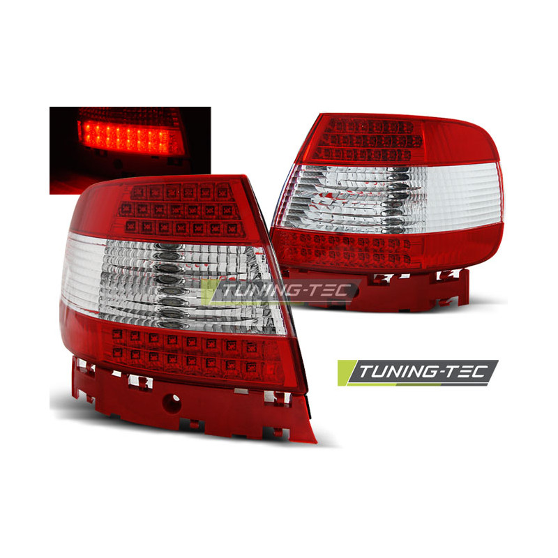 Fanali Posteriori LED Rosso/bianco per Audi A4 11/1994-09/2000 (Cod. TT-LDAU81)