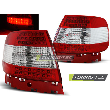Fanali Posteriori LED Rosso/bianco per Audi A4 11/1994-09/2000 (Cod. TT-LDAU81)