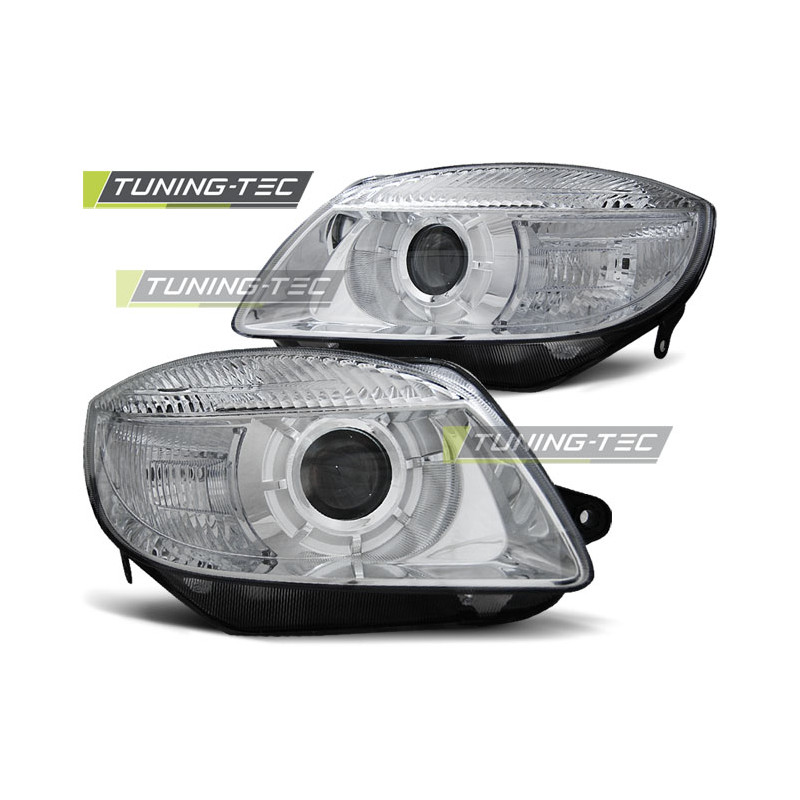 Fari Anteriori Cromato per Skoda Fabia /roomster 06-03.10 2007-03/2010 (Cod. TT-LPSK14)