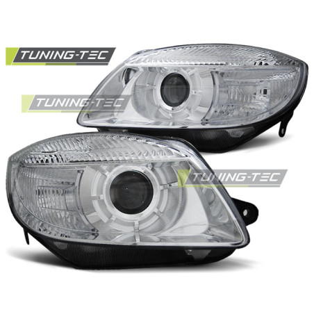 Fari Anteriori Cromato per Skoda Fabia /roomster 06-03.10 2007-03/2010 (Cod. TT-LPSK14)