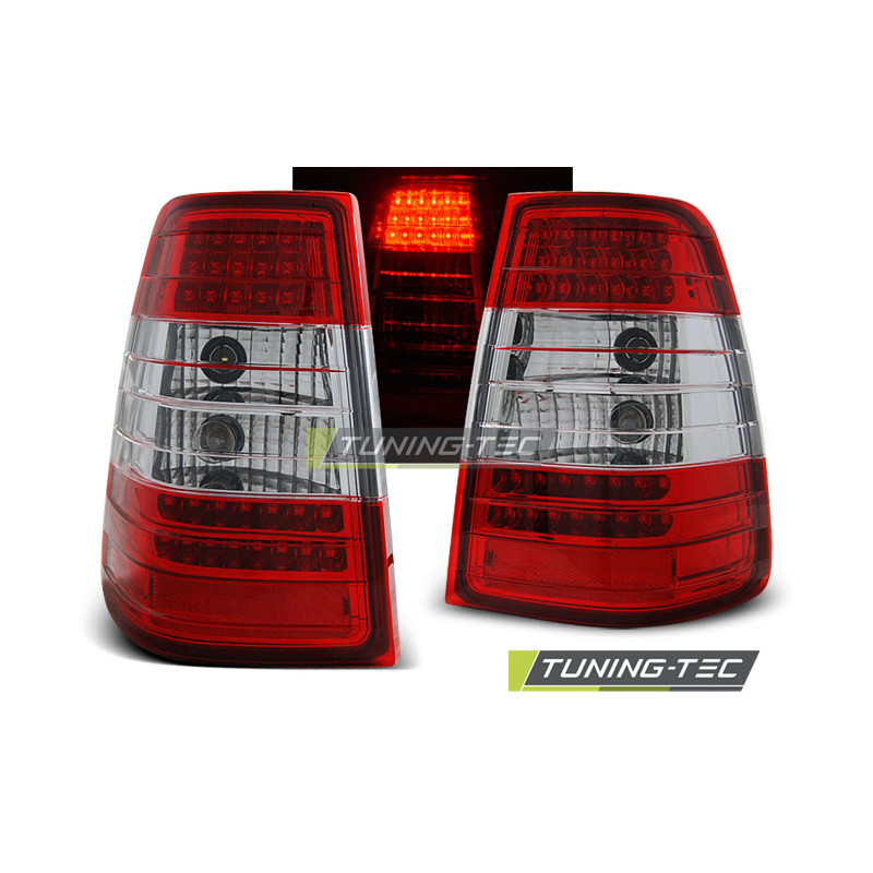 Fanali Posteriori LED Rosso/bianco per Mercedes-Benz W124 Classe E 09/1985-1995 (Cod. TT-LDME25)