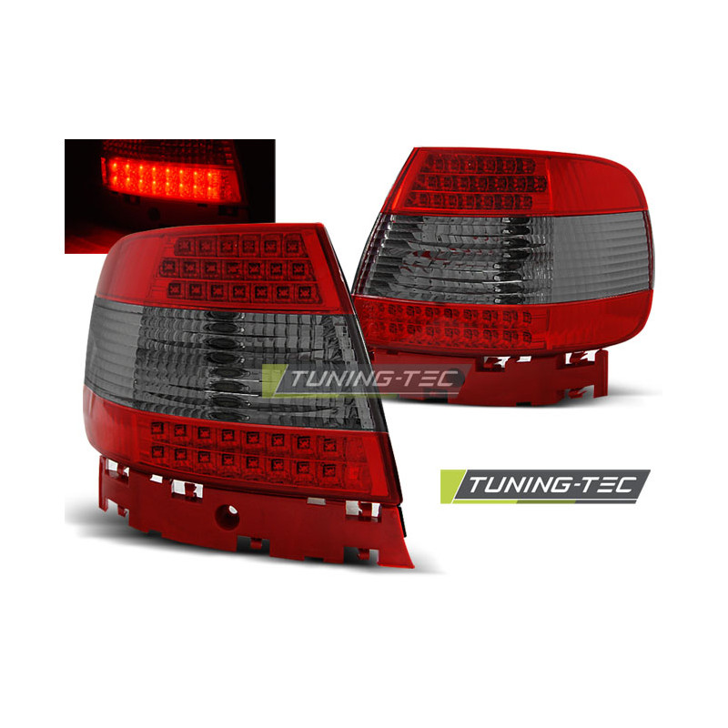 Fanali Posteriori LED Rosso Fumé per Audi A4 11/1994-09/2000 (Cod. TT-LDAU83)