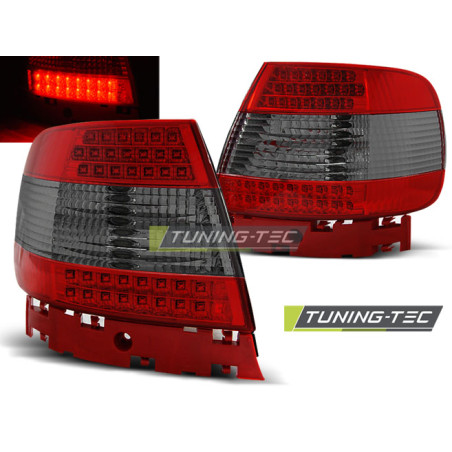 Fanali Posteriori LED Rosso Fumé per Audi A4 11/1994-09/2000 (Cod. TT-LDAU83)