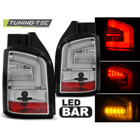 Fanali Posteriori LED Cromato per Volkswagen T5 04/2010-2015 (Cod. TT-LDVW96)