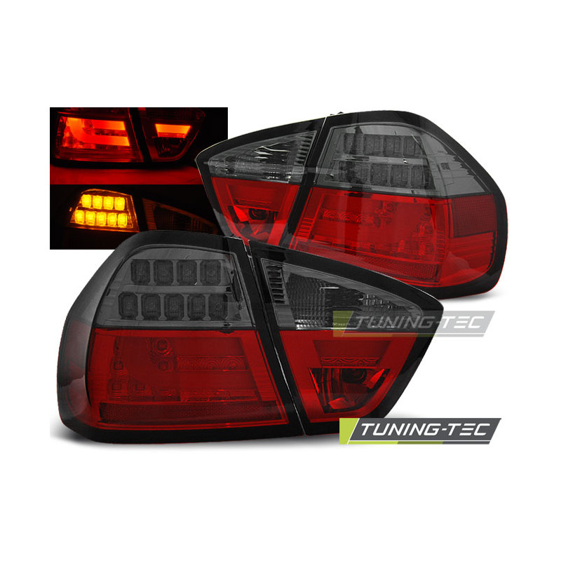 Fanali Posteriori LED Rosso Fumé per BMW Serie 3 E90 03/2005-08/2008 (Cod. TT-LDBM73)