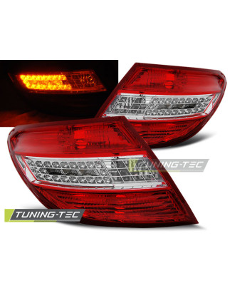 Fanali Posteriori LED Rosso/bianco per Mercedes-Benz Classe C W204 2007-2010 (Cod. TT-LDME35)