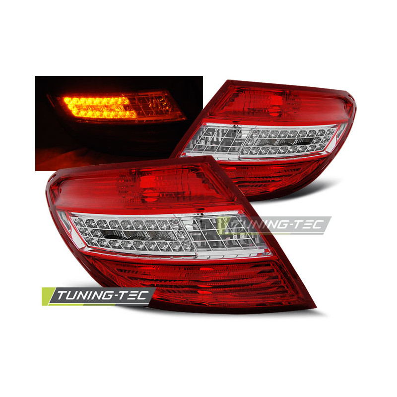 Fanali Posteriori LED Rosso/bianco per Mercedes-Benz Classe C W204 2007-2010 (Cod. TT-LDME35)