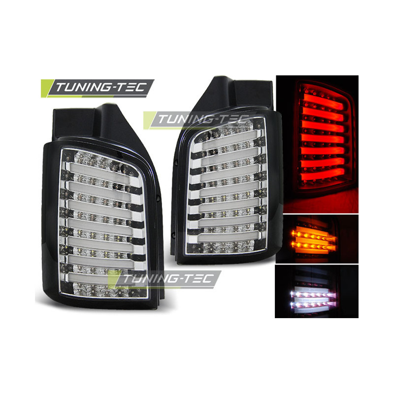 Fanali Posteriori LED Cromato Nero per Volkswagen T5 /10-15 04/2003-2009 (Cod. TT-LDVW87)