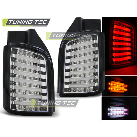 Fanali Posteriori LED Cromato Nero per Volkswagen T5 /10-15 04/2003-2009 (Cod. TT-LDVW87)