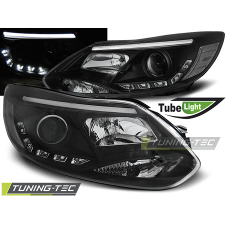 Fanali Posteriori Nero per Ford Focus Mk3 Lights 2011-10/2014 (Cod. TT-LPFO57)