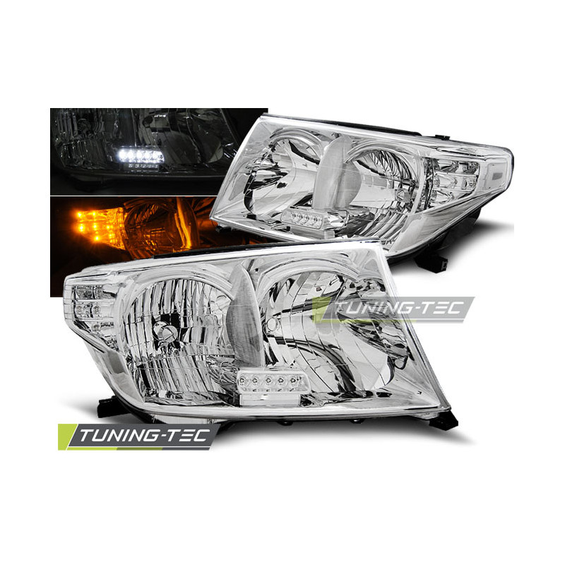 Fanali Posteriori LED LED Cromato per Toyota Land Cruiser Fj200 2007-2012 (Cod. TT-LPTO22)