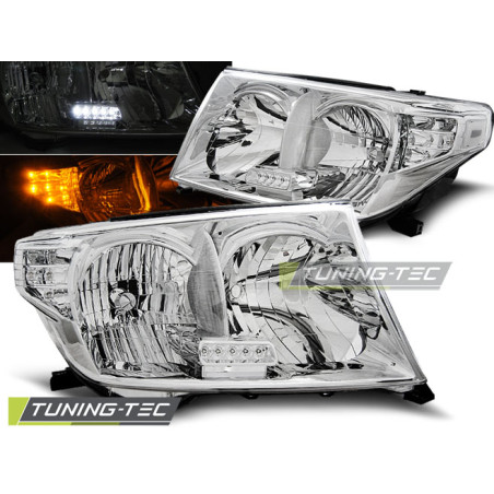 Fanali Posteriori LED LED Cromato per Toyota Land Cruiser Fj200 2007-2012 (Cod. TT-LPTO22)