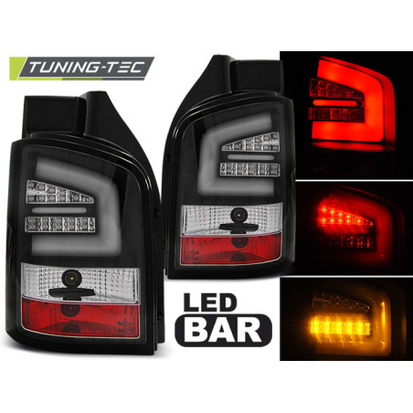 Fanali Posteriori LED Nero per Volkswagen T5 04/2010-2015 (Cod. TT-LDVW97)