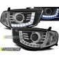 Fari Anteriori con Luci Diurne Luci Diurne Nero per Mitsubishi L200 2006-2010 (Cod. TT-LPMI10)