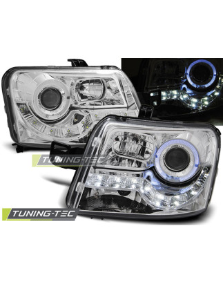 Fari Anteriori con Luci Diurne Luci Diurne Cromato per Fiat Panda 2003-2012 (Cod. TT-LPFI13)