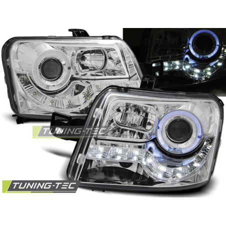 Fari Anteriori con Luci Diurne Luci Diurne Cromato per Fiat Panda 2003-2012 (Cod. TT-LPFI13)