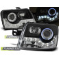 Fari Anteriori con Luci Diurne Luci Diurne Nero per Fiat Panda 2003-2012 (Cod. TT-LPFI14)
