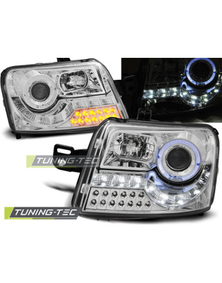 Fari Anteriori con Luci Diurne Luci Diurne Cromato per Fiat Panda 2003-2012 (Cod. TT-LPFI15)