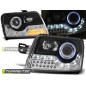 Fari Anteriori con Luci Diurne Luci Diurne Nero per Fiat Panda 2003-2012 (Cod. TT-LPFI16)