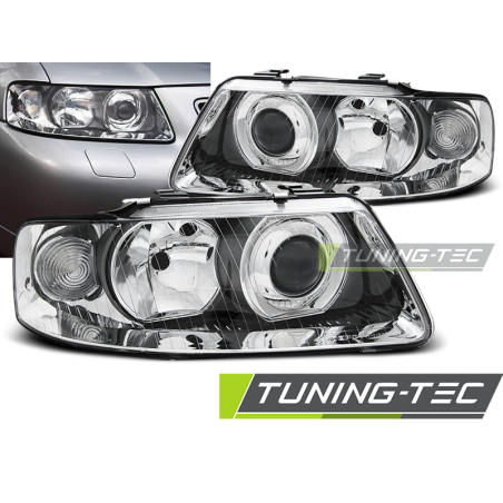 Fari Anteriori Cromato per Audi A3 09/2000-05/2003 (Cod. TT-LPAU07)