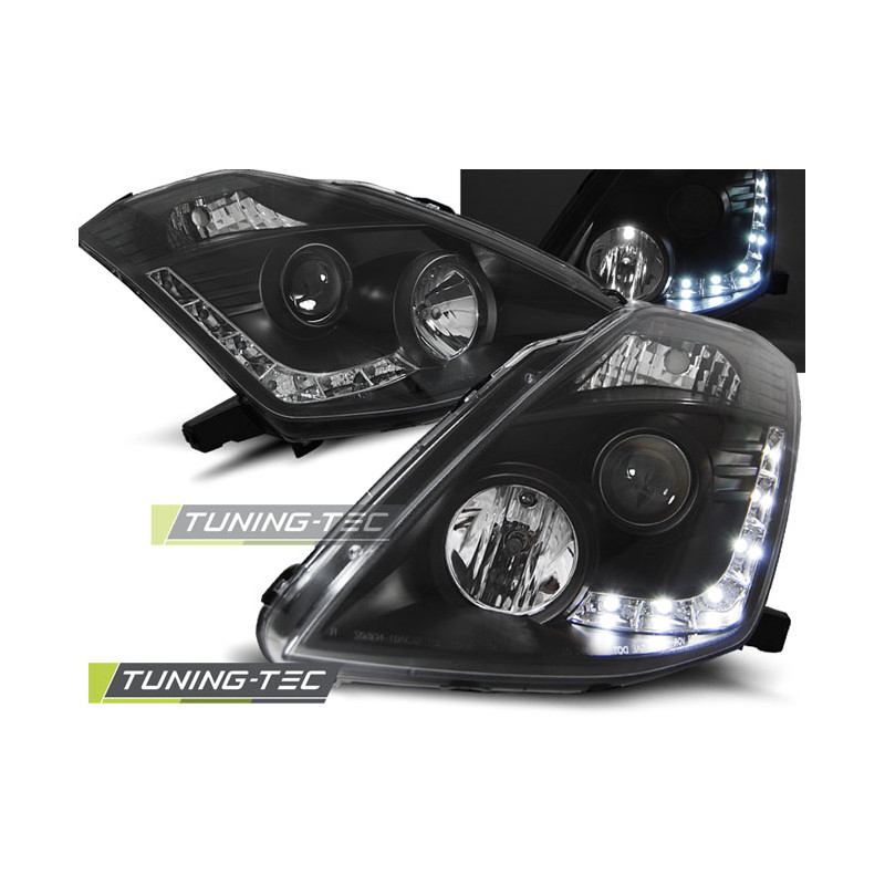 Fari Anteriori con Luci Diurne Luci Diurne Nero per Nissan 350Z D2S 2003-2005 (Cod. TT-LPNI04)