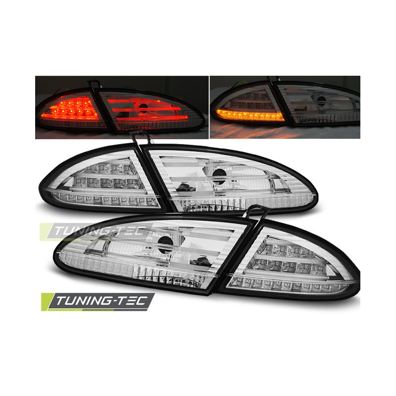 Fanali Posteriori LED Cromato per Seat Leon 06/2005-2009 (Cod. TT-LDSE10)