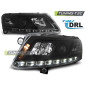 Fari Anteriori Luci Diurne DRL Nero per Audi A6 C6 04/2004-2008 (Cod. TT-LPAU74)