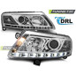 Fari Anteriori Luci Diurne DRL Cromato per Audi A6 C6 04/2004-2008 (Cod. TT-LPAU73)