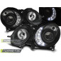 Fari Anteriori Luci Diurne Nero per Mercedes-Benz W211 Classe E 03/2002-04/2006 (Cod. TT-LPME58)