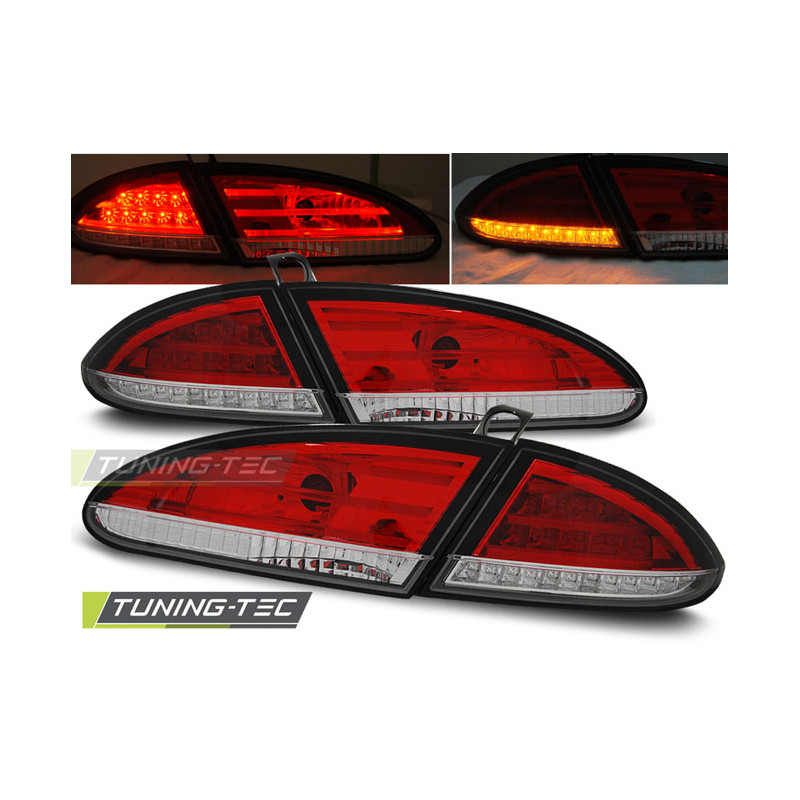 Fanali Posteriori LED Rosso/bianco per Seat Leon 06/2005-2009 (Cod. TT-LDSE11)