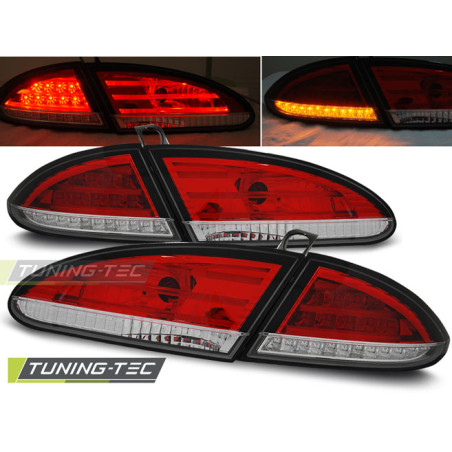 Fanali Posteriori LED Rosso/bianco per Seat Leon 06/2005-2009 (Cod. TT-LDSE11)