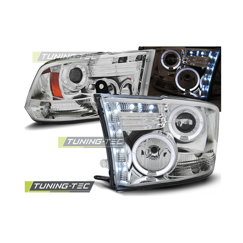 Fari Anteriori Angel Eyes per Dodge Ram 2009-2018 (Cod. TT-LPDO07)