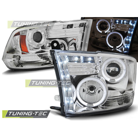 Fari Anteriori Angel Eyes per Dodge Ram 2009-2018 (Cod. TT-LPDO07)