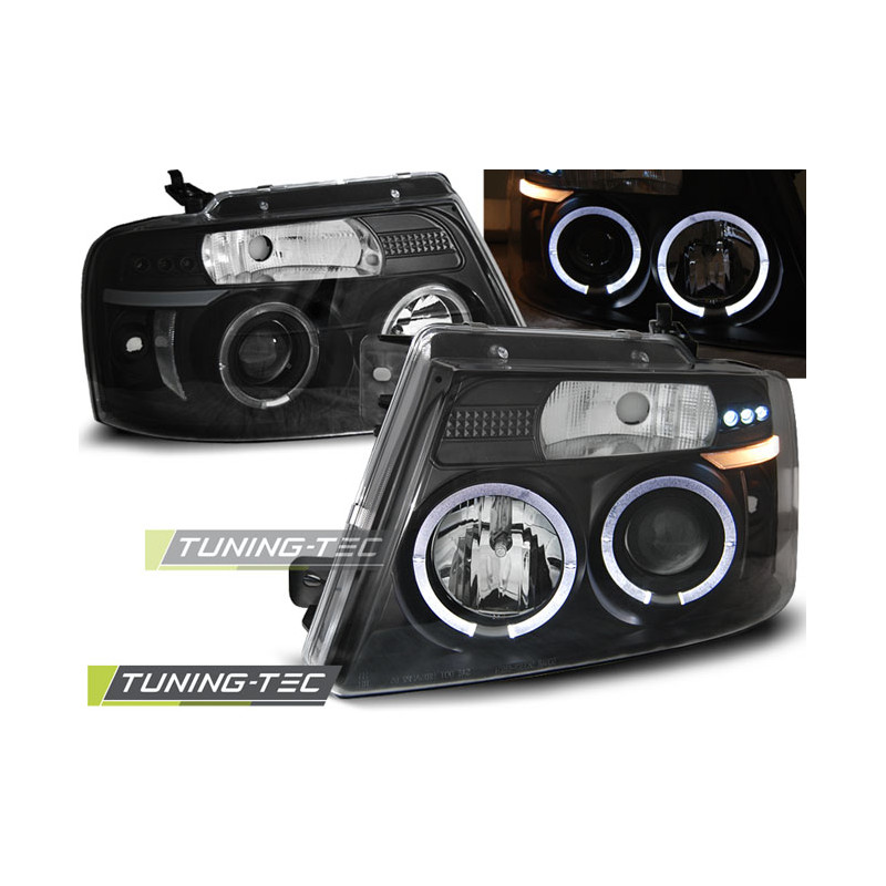 Fari Anteriori Angel Eyes per Ford F150 Mk 11 2004-2008 (Cod. TT-LPFO40)