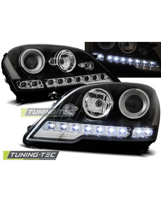 Fari Anteriori Luci Diurne Nero per Mercedes-Benz W164 Ml Classe M Dal 2008 (Cod. TT-LPME40)