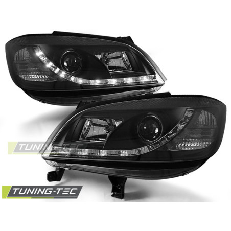 Fari Anteriori con Luci Diurne Luci Diurne Nero per Opel Zafira 04/1999-06/2005 (Cod. TT-LPOP42)