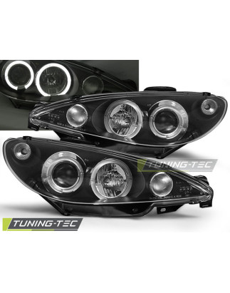 Fari Anteriori Angel Eyes per Peugeot 206 1998-2002 (Cod. TT-LPPE02)