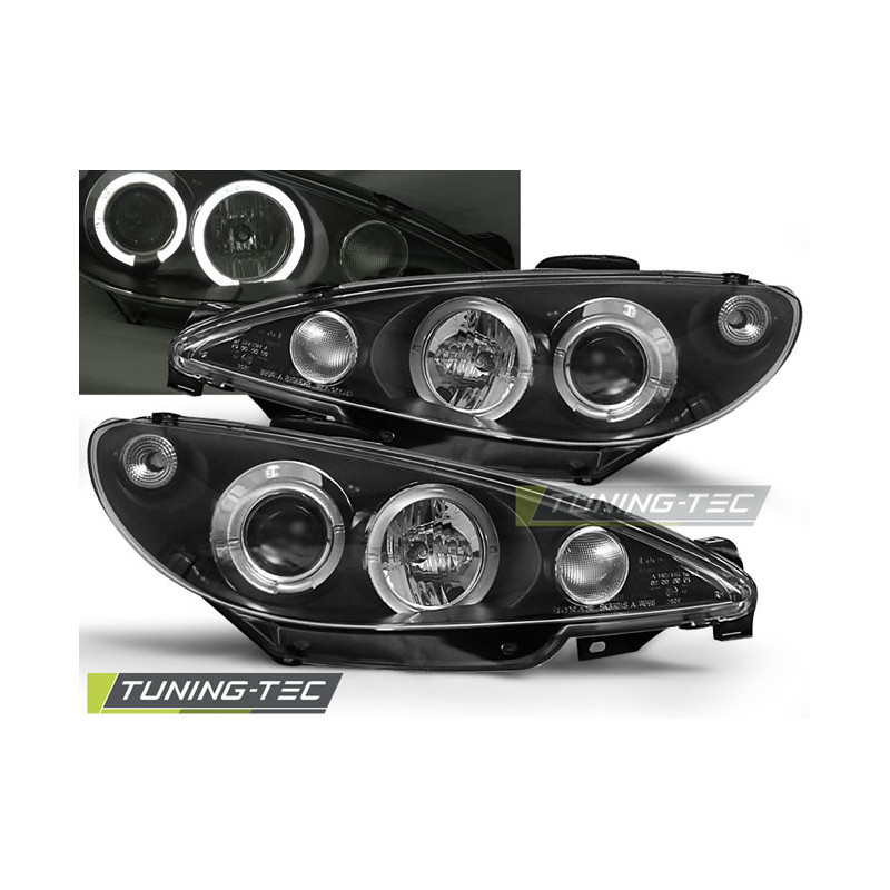 Fari Anteriori Angel Eyes per Peugeot 206 1998-2002 (Cod. TT-LPPE02)