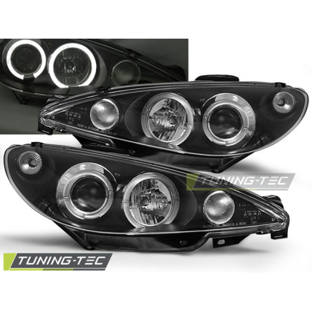 Fari Anteriori Angel Eyes per Peugeot 206 1998-2002 (Cod. TT-LPPE02)