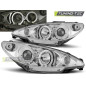 Fari Anteriori Angel Eyes per Peugeot 206 Dal 2002 (Cod. TT-LPPE07)