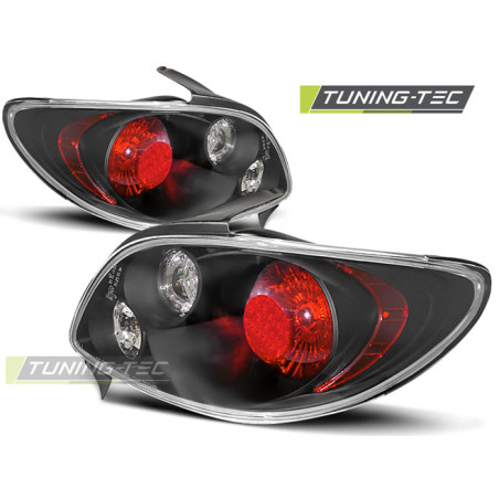 Fanali Posteriori Nero per Peugeot 206 Dal 10/1998 (Cod. TT-LTPE06)