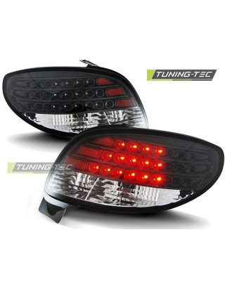 Fanali Posteriori LED Nero per Peugeot 206 Dal 10/1998 (Cod. TT-LDPE06)