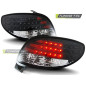 Fanali Posteriori LED Nero per Peugeot 206 Dal 10/1998 (Cod. TT-LDPE06)