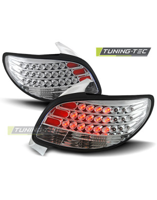 Fanali Posteriori LED Cromato per Peugeot 206 Dal 10/1998 (Cod. TT-LDPE05)