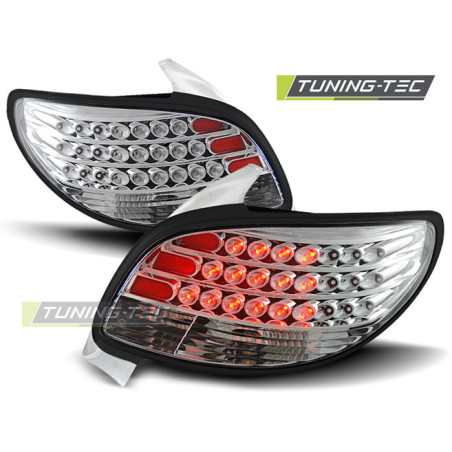 Fanali Posteriori LED Cromato per Peugeot 206 Dal 10/1998 (Cod. TT-LDPE05)